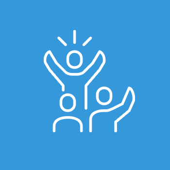 Fast Facts icon, brain with magnifying glass